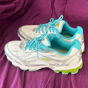 Avia Women's White and Teal Sneakers